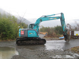 S03. KOBELCO, SK135SR-1E, YY03-05300 UP, 2004YR, LOAD INDICATOR (ARMCRANE), RUBBER PADS IN SINGAPORE FOR SALE