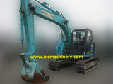 SK135SR-2 kobelco excavator with rubber pads for rental in singapore - www.plsmachinery.com