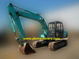 R03. SK100 - 3 KOBELCO EXCAVATOR FOR RENT IN SINGAPORE WITH LOAD INDICATOR & LM CERTIFICATE & BREAKER PIPING