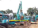 R03. SK135SR-1ES WITH HYDRAULIC CRUSHER KOBELCO EXCAVATOR FOR RENTAL 2007YR WITH HYDRAULIC PIPING IN SINGAPORE