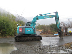 S03.  KOBELCO, SK135SR-1E, YY03-05300 UP, 2004YR, LOAD INDICATOR (ARMCRANE), RUBBER PADS IN SINGAPORE FOR SALE